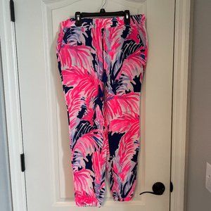 Lilly Pulitzer Piper Pant True Blue Paradise Point Size M